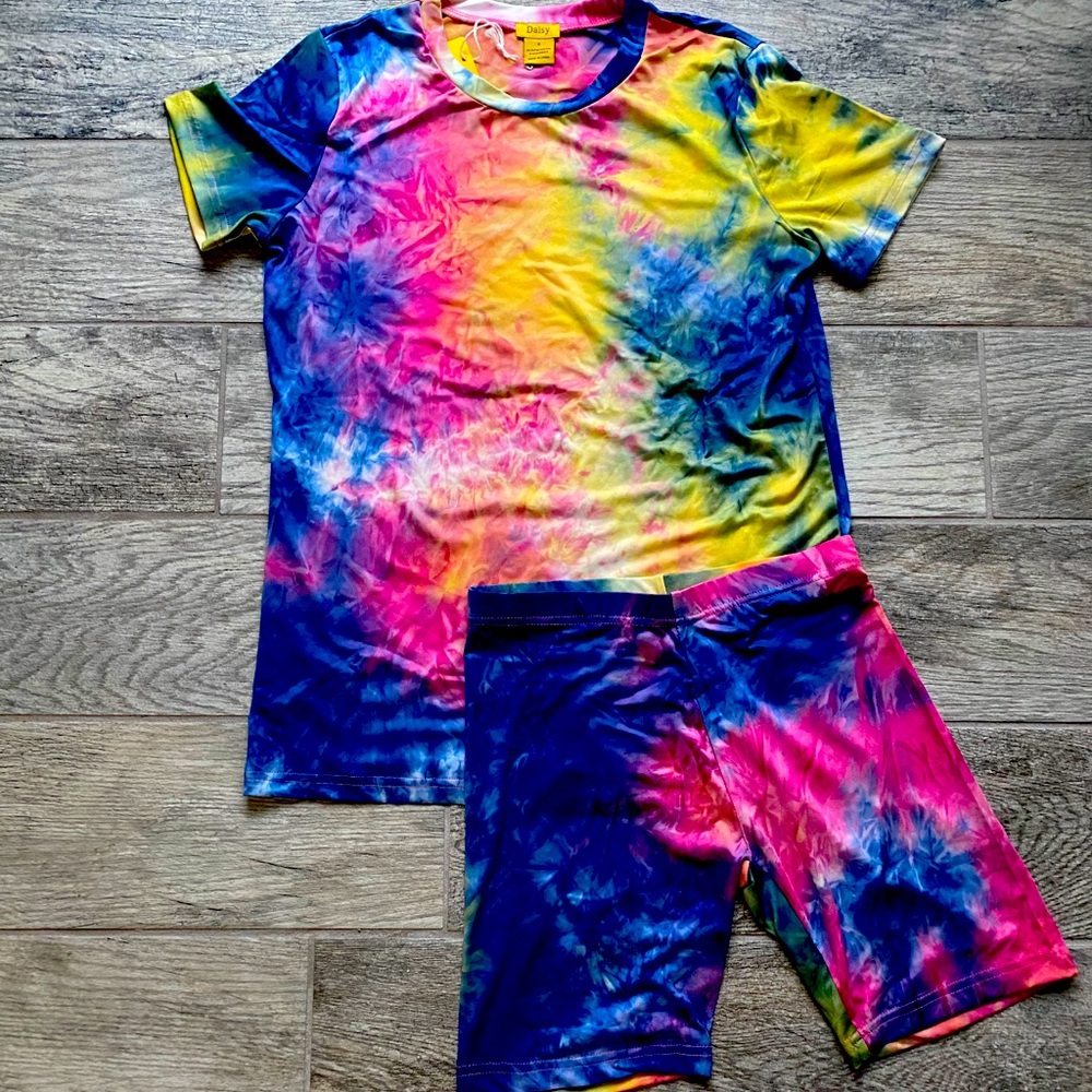 TieDye Biker shorts set